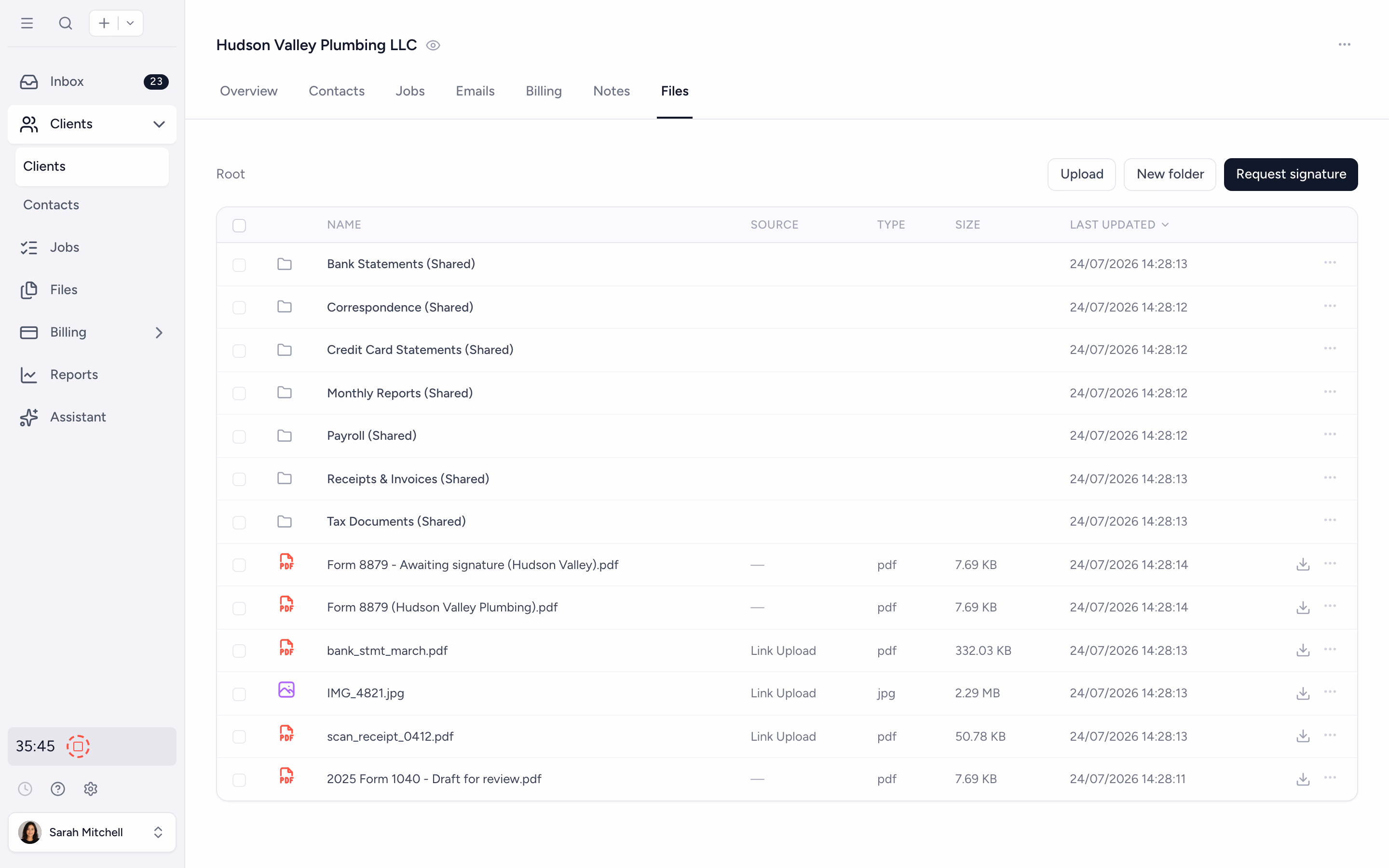 Tidyflow per-client file browser shared securely with the team
