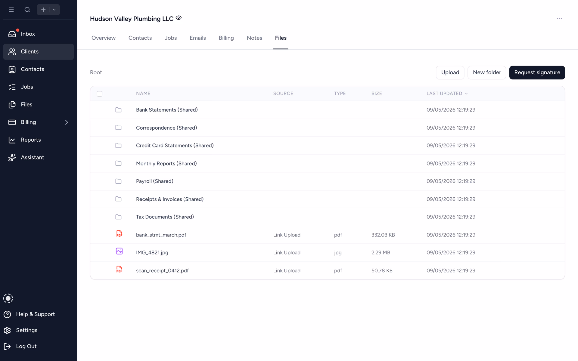Tidyflow per-client file browser shared securely with the team