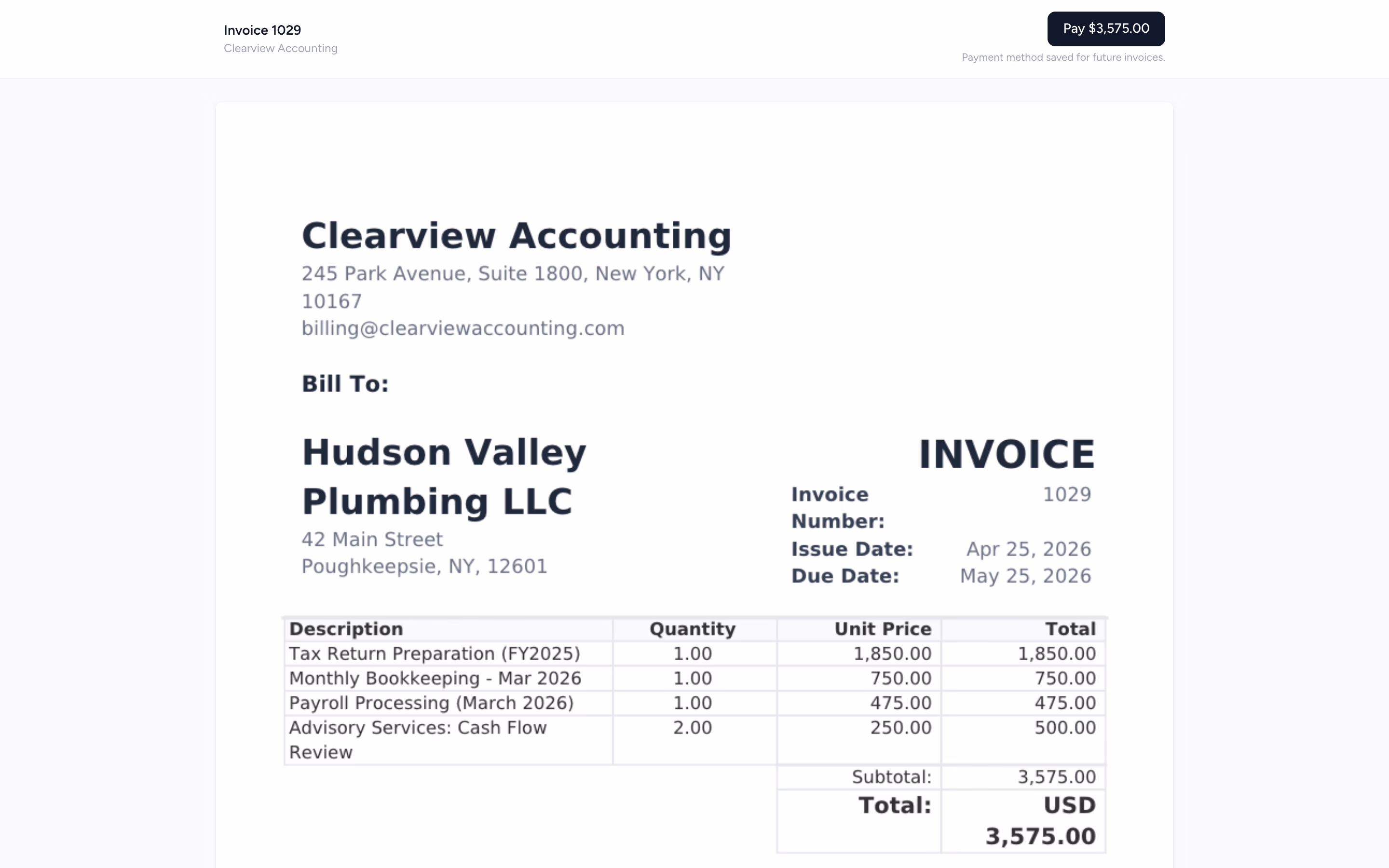 Send the invoice. Get paid online.
