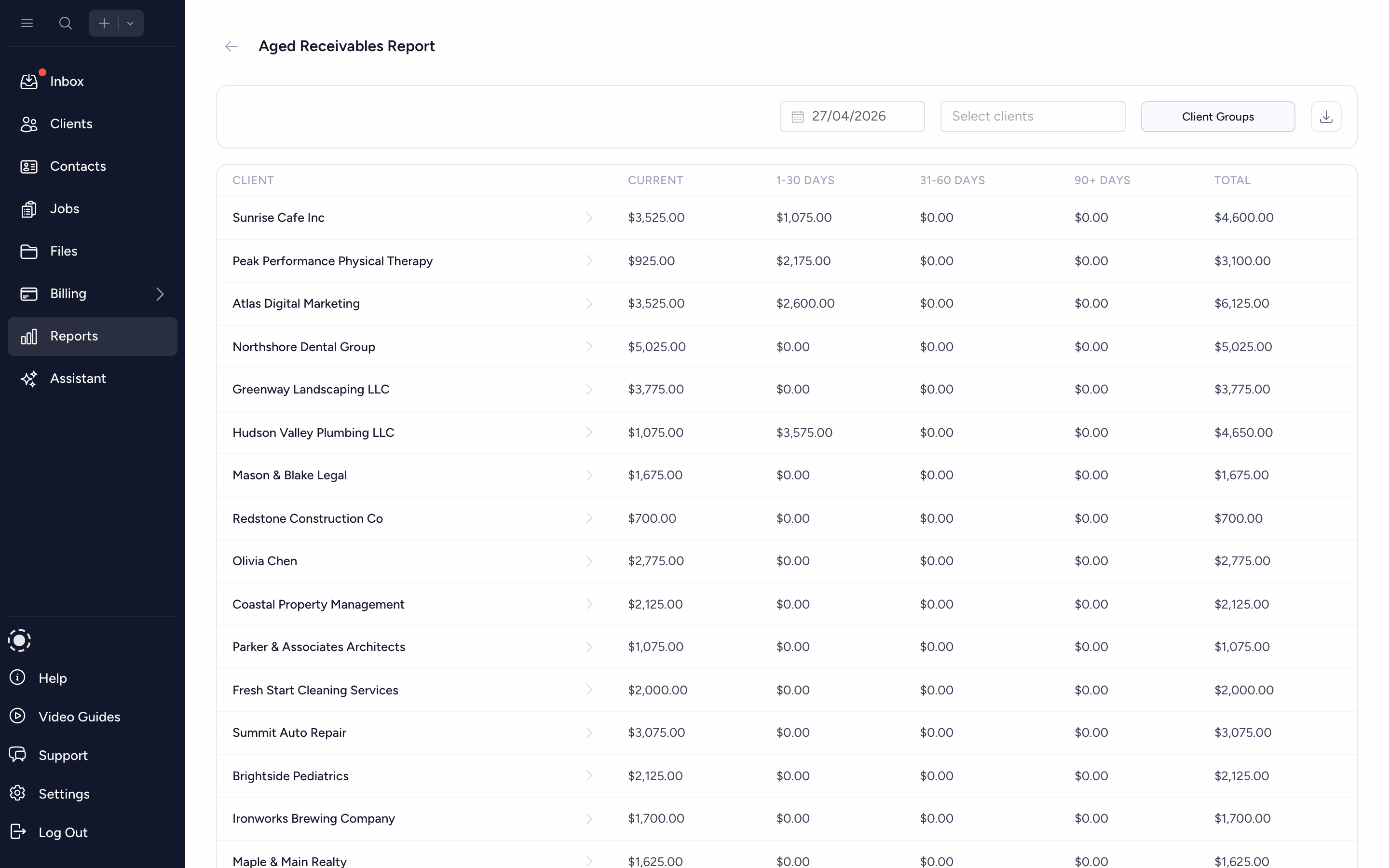 Track Payments and Outstanding Balances