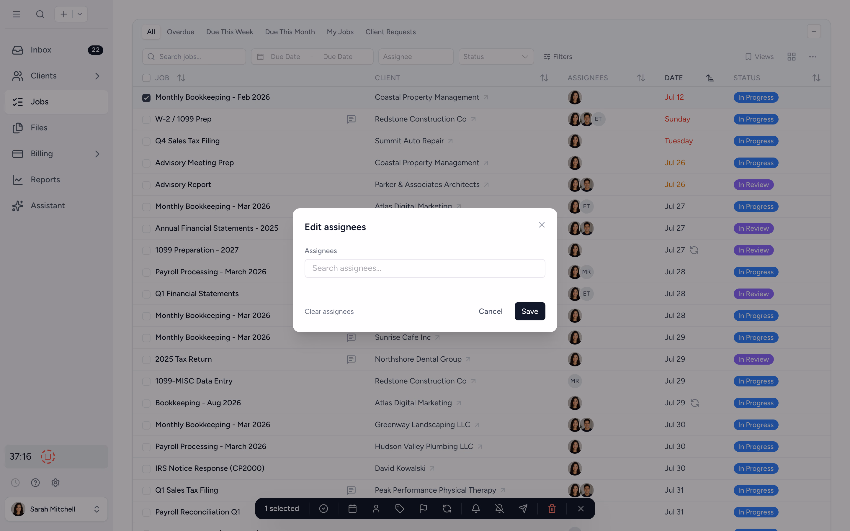 Bulk-assign teammates to multiple tasks at once